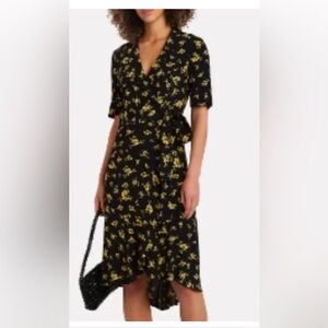 Ganni dalton wrap dress